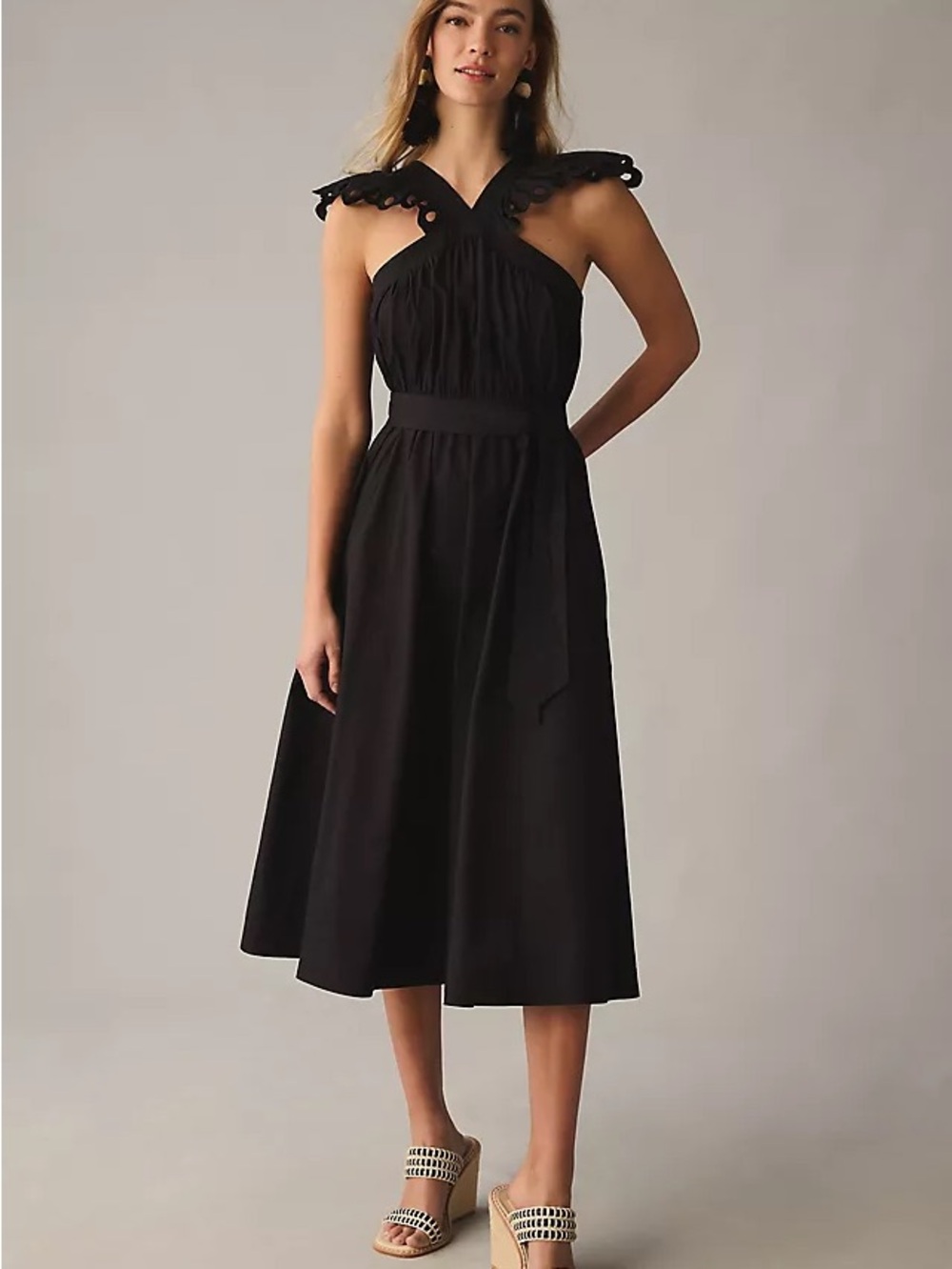 En Saison Eyelet Halter A-Line Dress